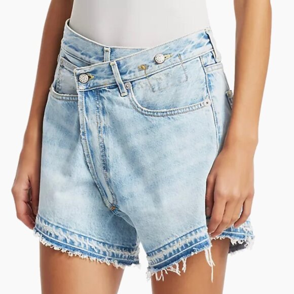 R13 Crossover Denim Shorts - Picture 3 of 8